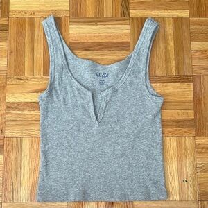 Brandy Melville Gray Ribbed Women's Tank Top
